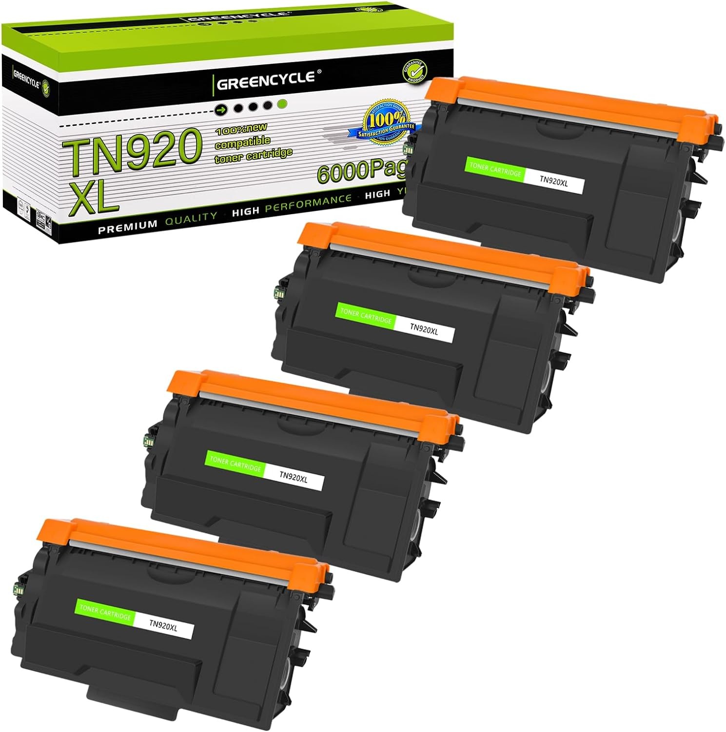 4PK TN920 TN920XL Toner Cartridge Compatible for Brother HL-L6210DW HL-EX415DW
