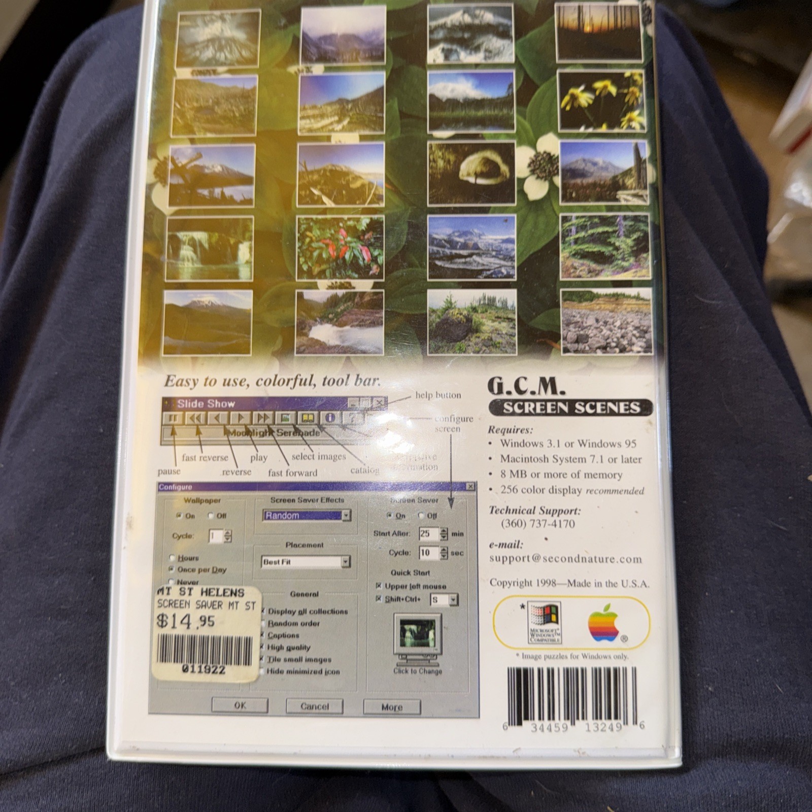 Vtg 1998 Softstuff Scenic Mount St Helens Screen Saver & Wallpaper CD Win/Mac