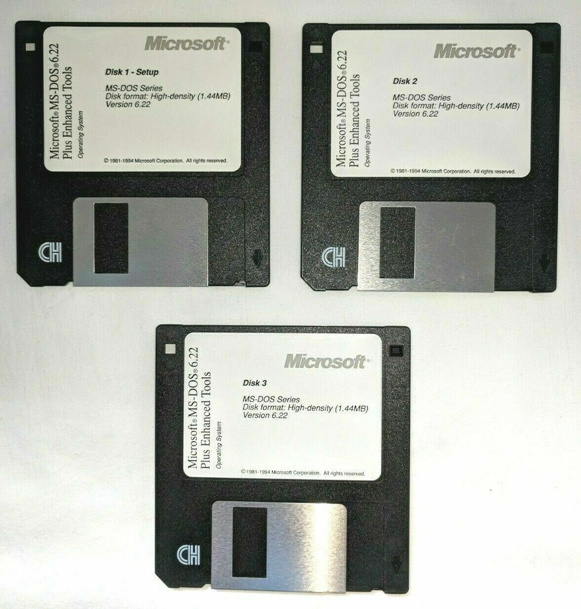 BRAND NEW MS-DOS 6.22 + ENHANCED TOOLS FULL VERSION Dos 6.2 6.0 SEALED DISKS