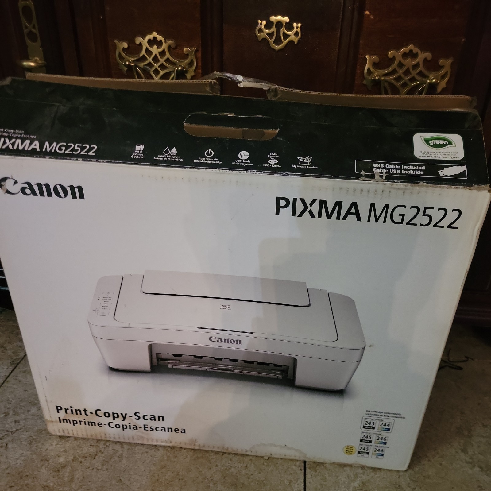 Canon PIXMA MG2522 Color Inkjet All-In-One Printer Scanner Copier Wired USB New