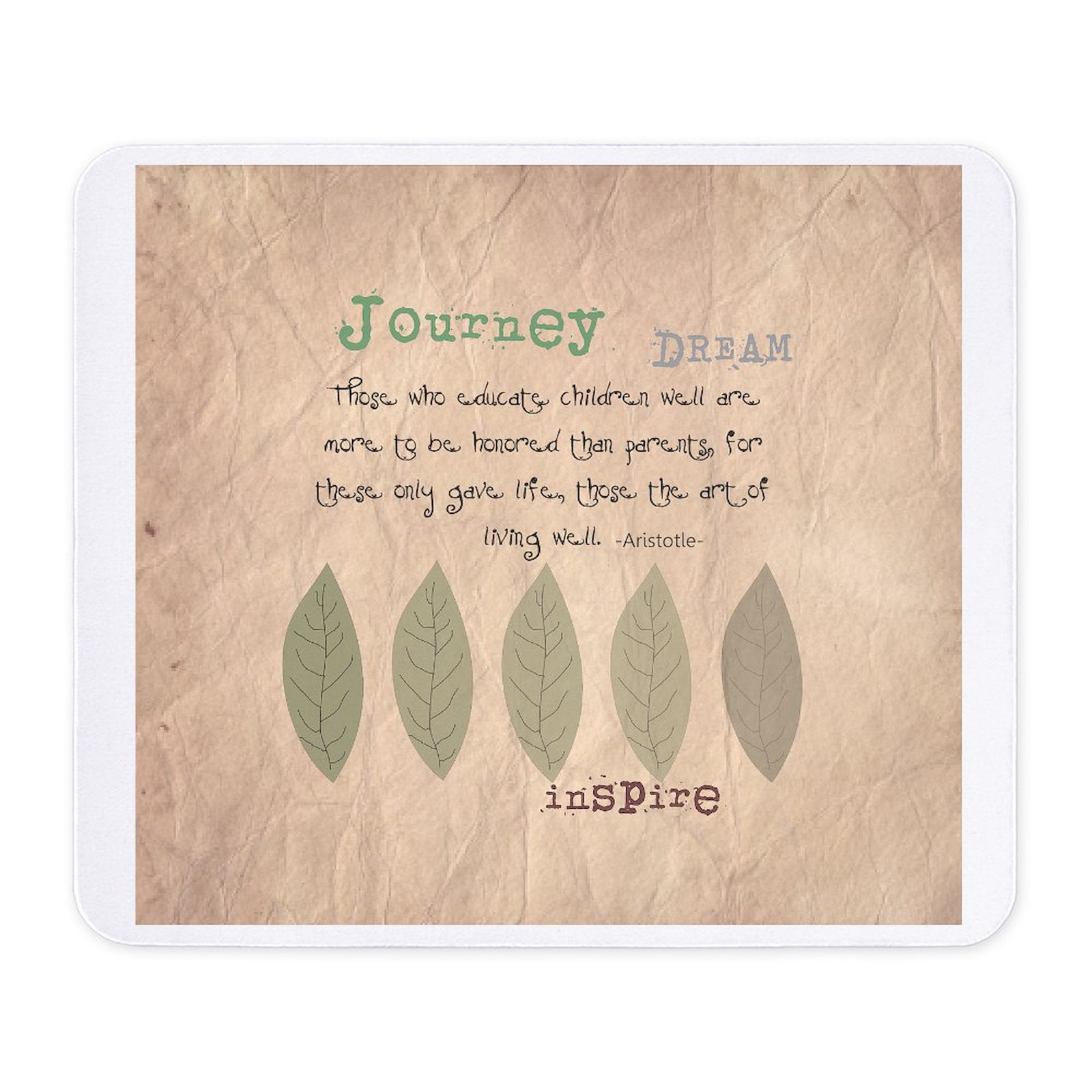 CafePress Retired Teacher INSPIRE PILLOW Mousepad  (1187227207)