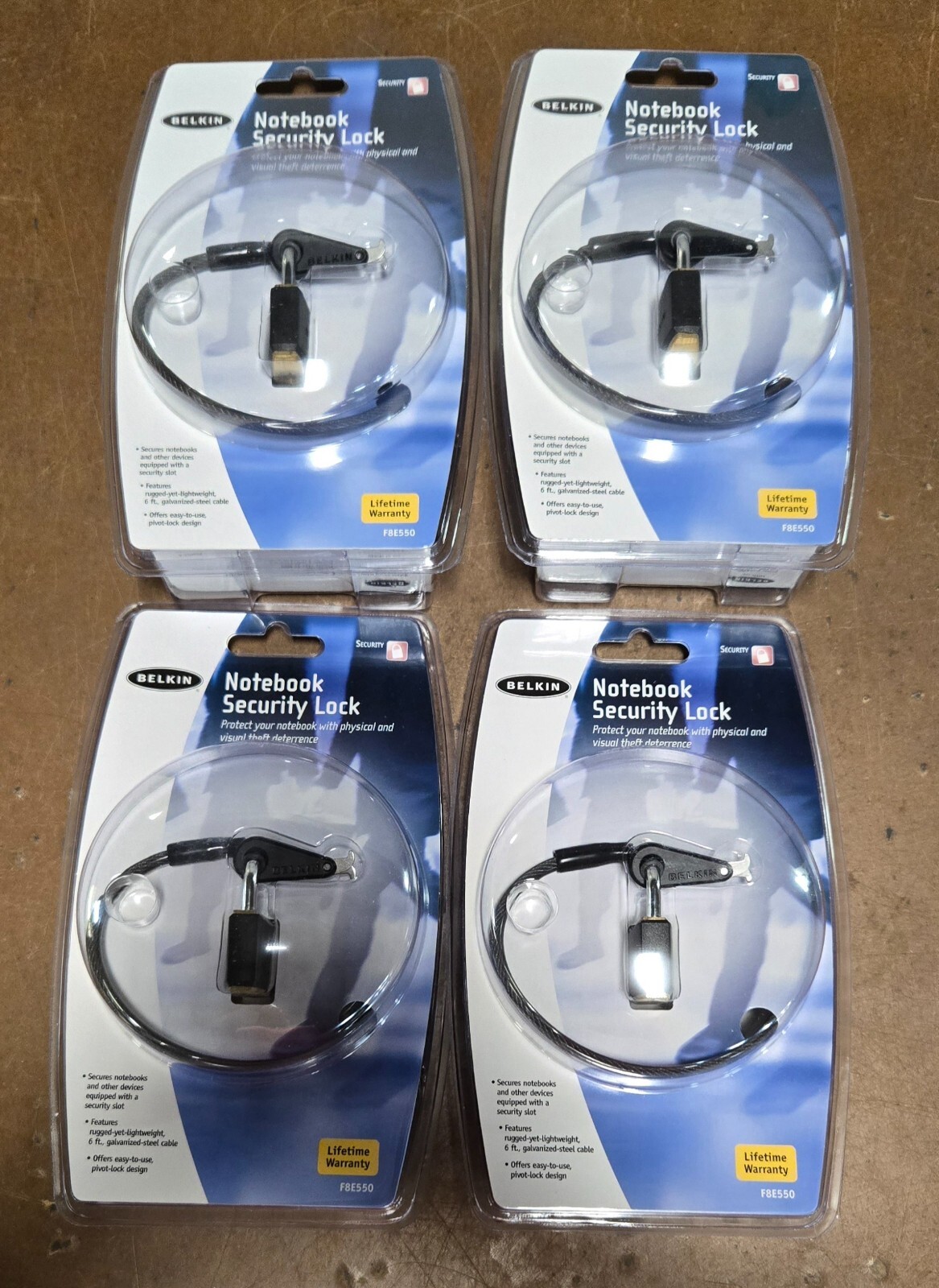 Belkin Notebook Security Lock Lot of 4