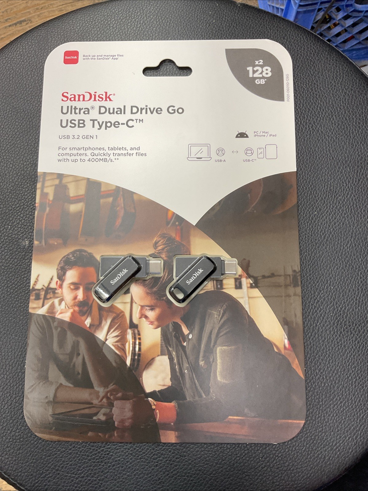 New Sandisk Ultra Dual Drive Go Type-C 128GB 2 Pack USB Drive 12266