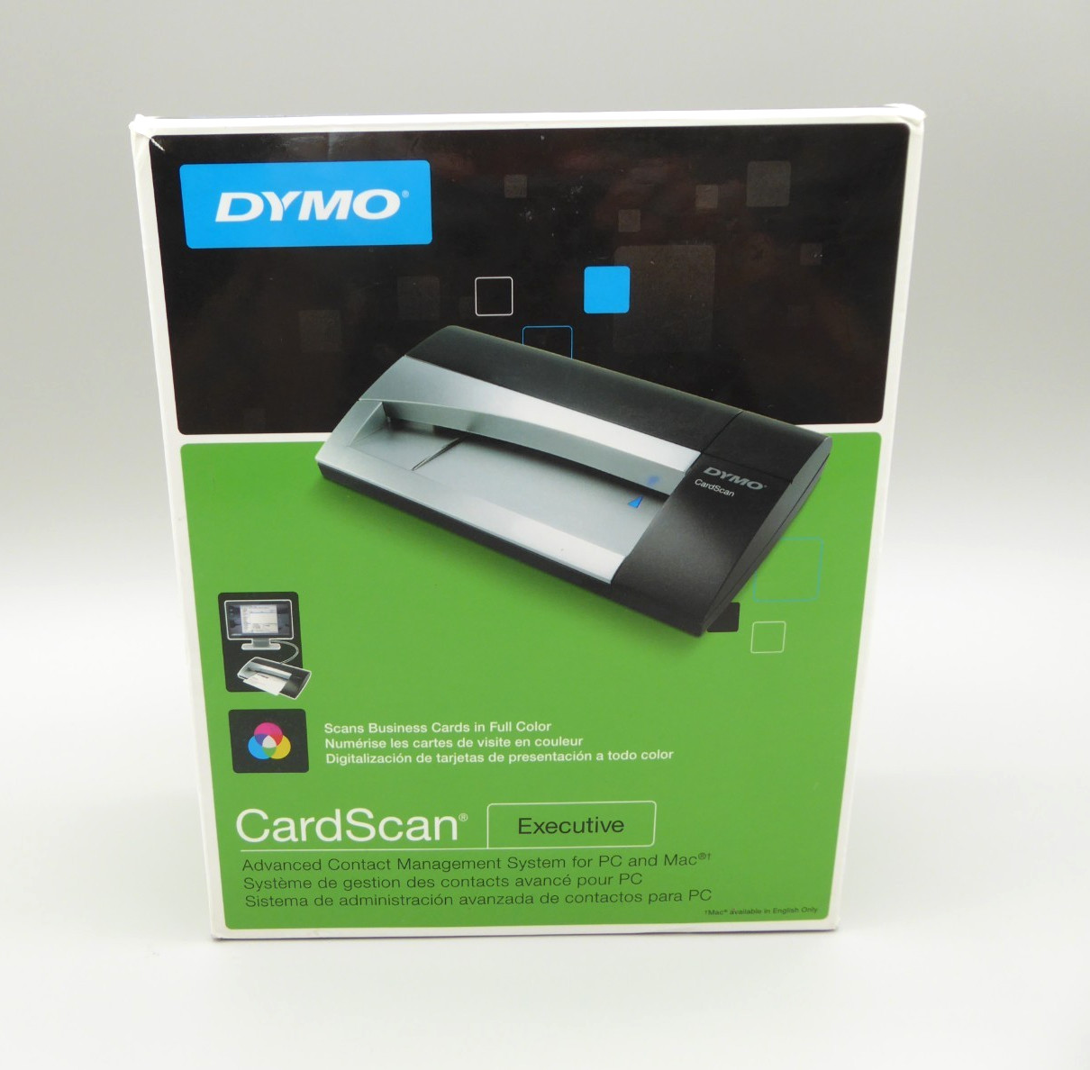DYMO CardScan Executive Full Color Business Card Scanner PC & Mac New Open Box