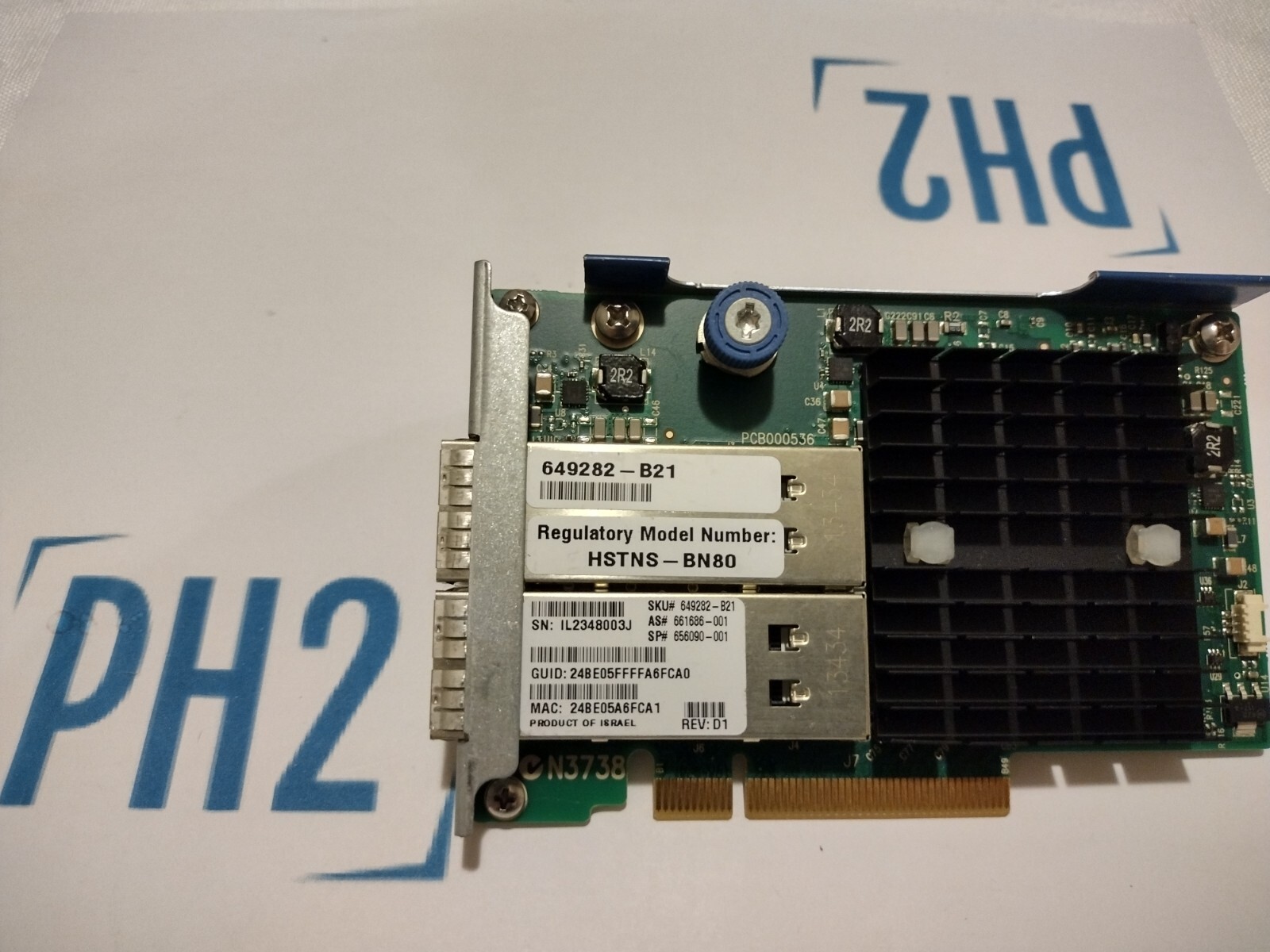 	HPE	649282-B21	661686-001	656090-001	InfiniBand 544FLR 2-Port FDR 10/40Gb 