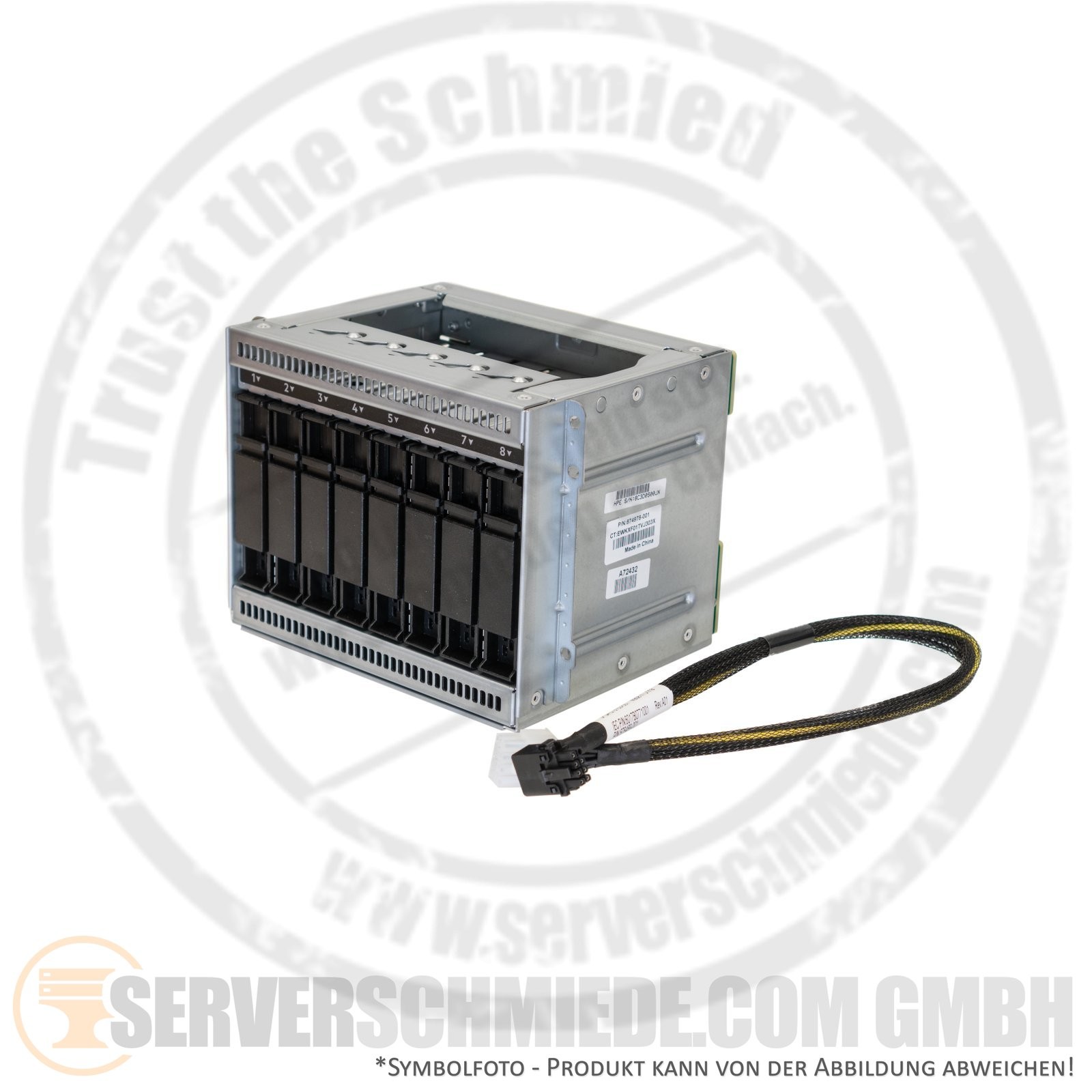 HP 8x SFF Drive Cage Kit inc SAS backplane with power cable ML110 ML350 Gen10
