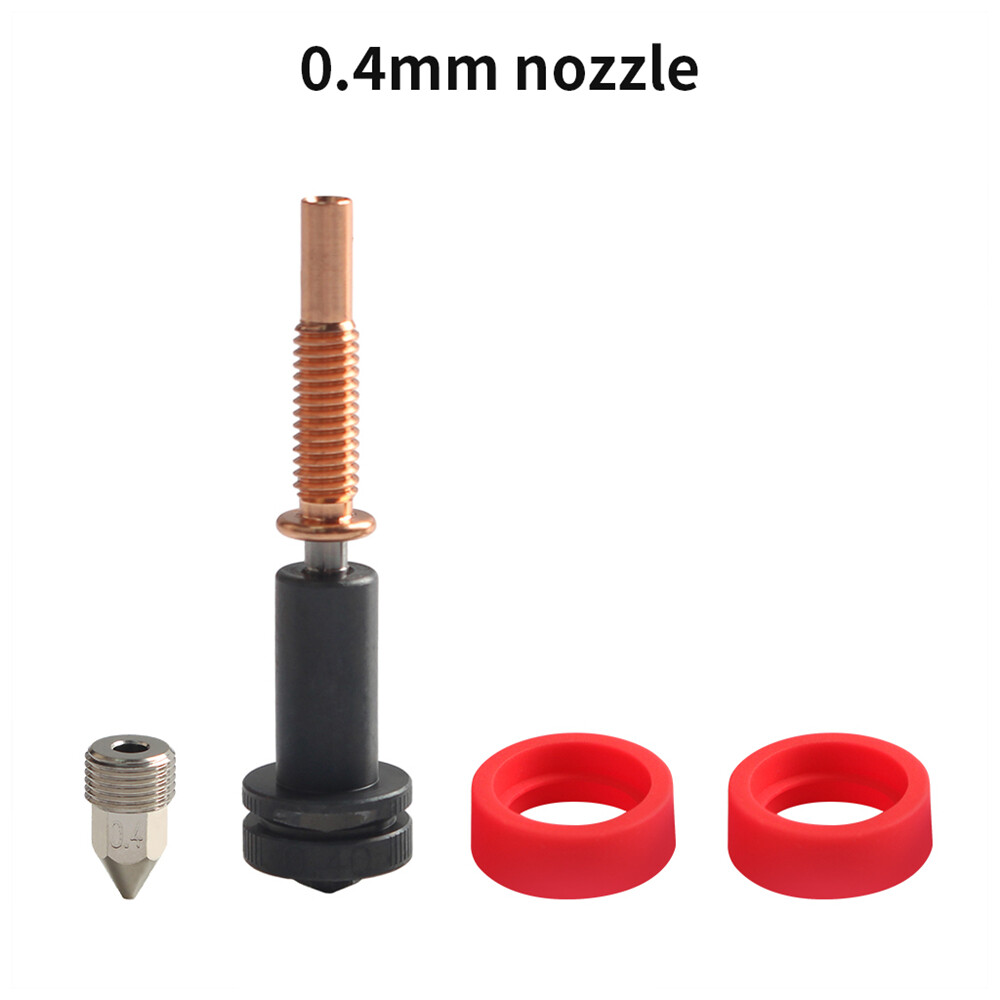 Upgraded High Flow 0.4mm/0.6mm Nozzles Hardened Steel/Copper/Titanium /TC4