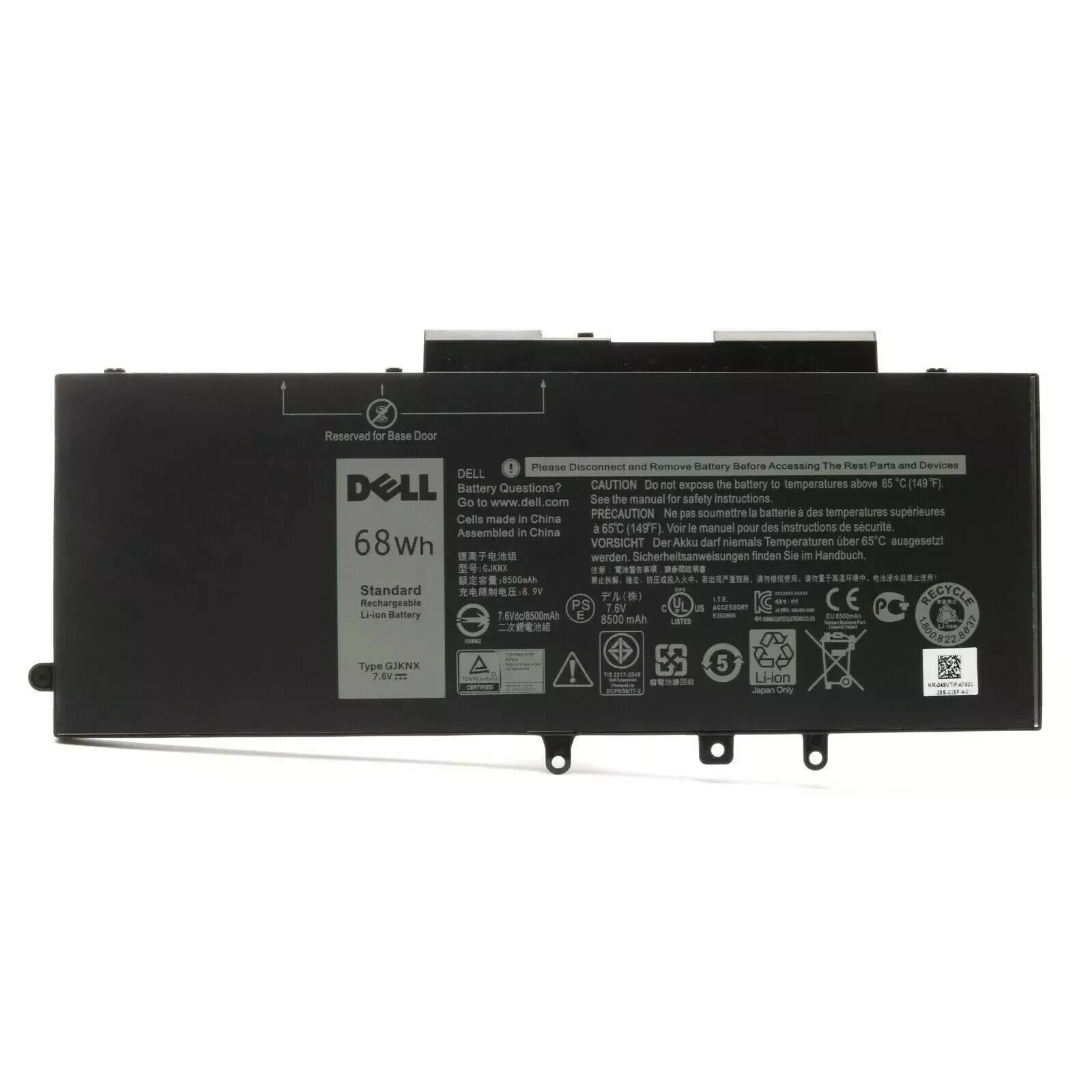 Genuine OEM GJKNX Battery for Dell P72G001 P72G002 P72G003 P60F001  DY9NT 0DY9NT