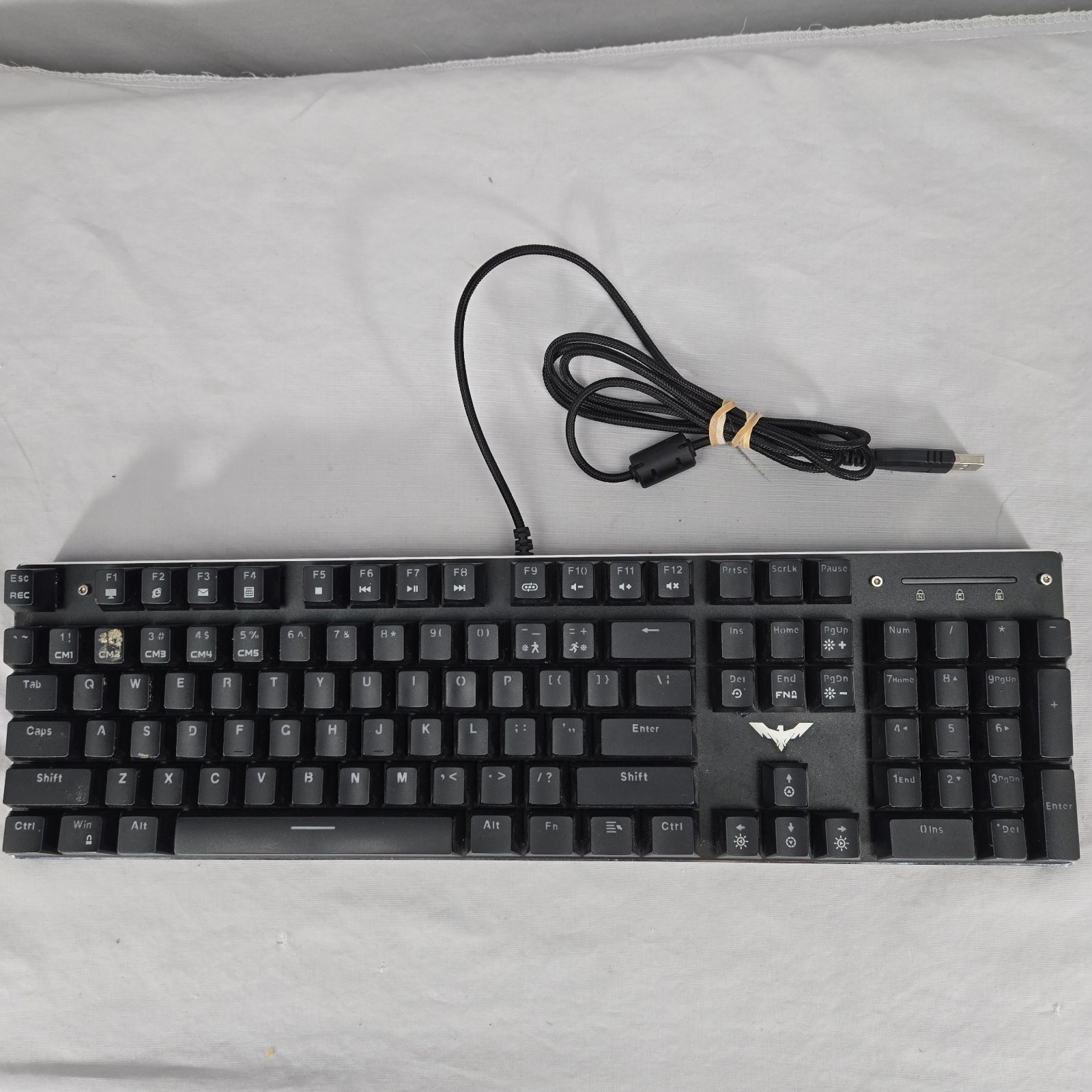 Havit Mechanical Blue Switches Gaming Backlit Keyboard HV-KB389L TESTED WORKING