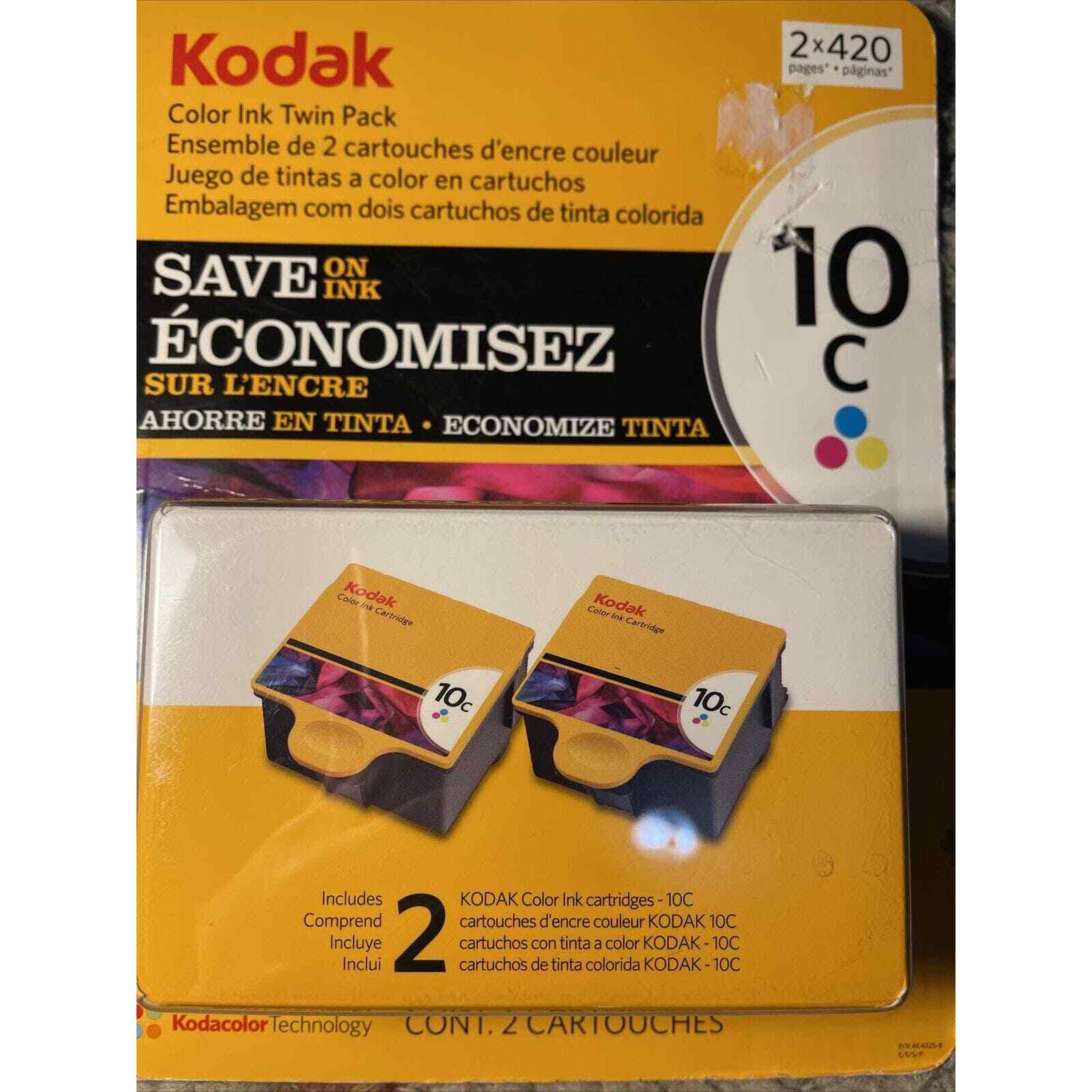 Genuine Kodak Color Ink Twin Pack 10C NEW 2x420 Kodacolor Technology