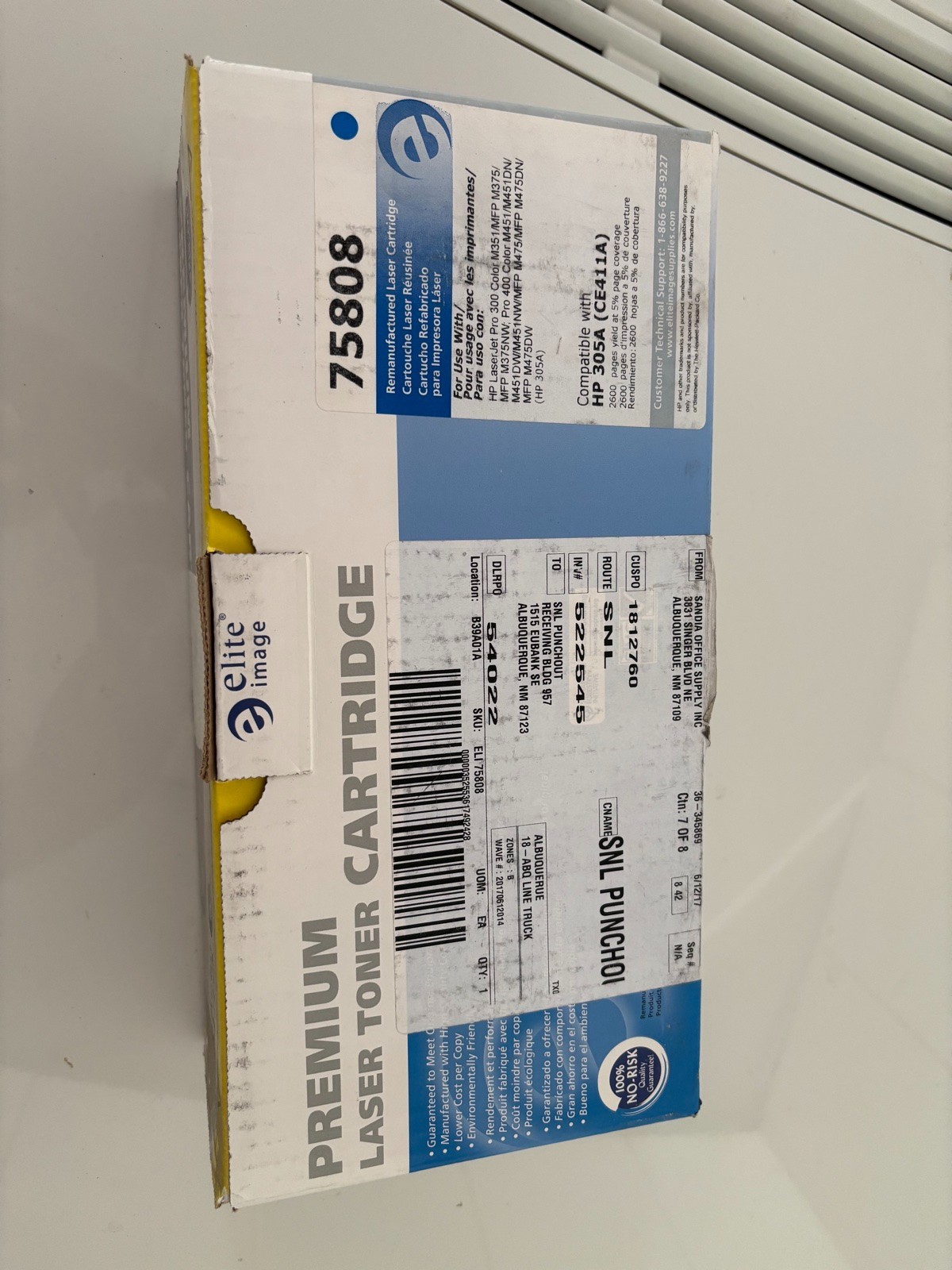 Elite Image 75808 Compatible Toner HP 305A CE411A Cyan for M351 M451 M375