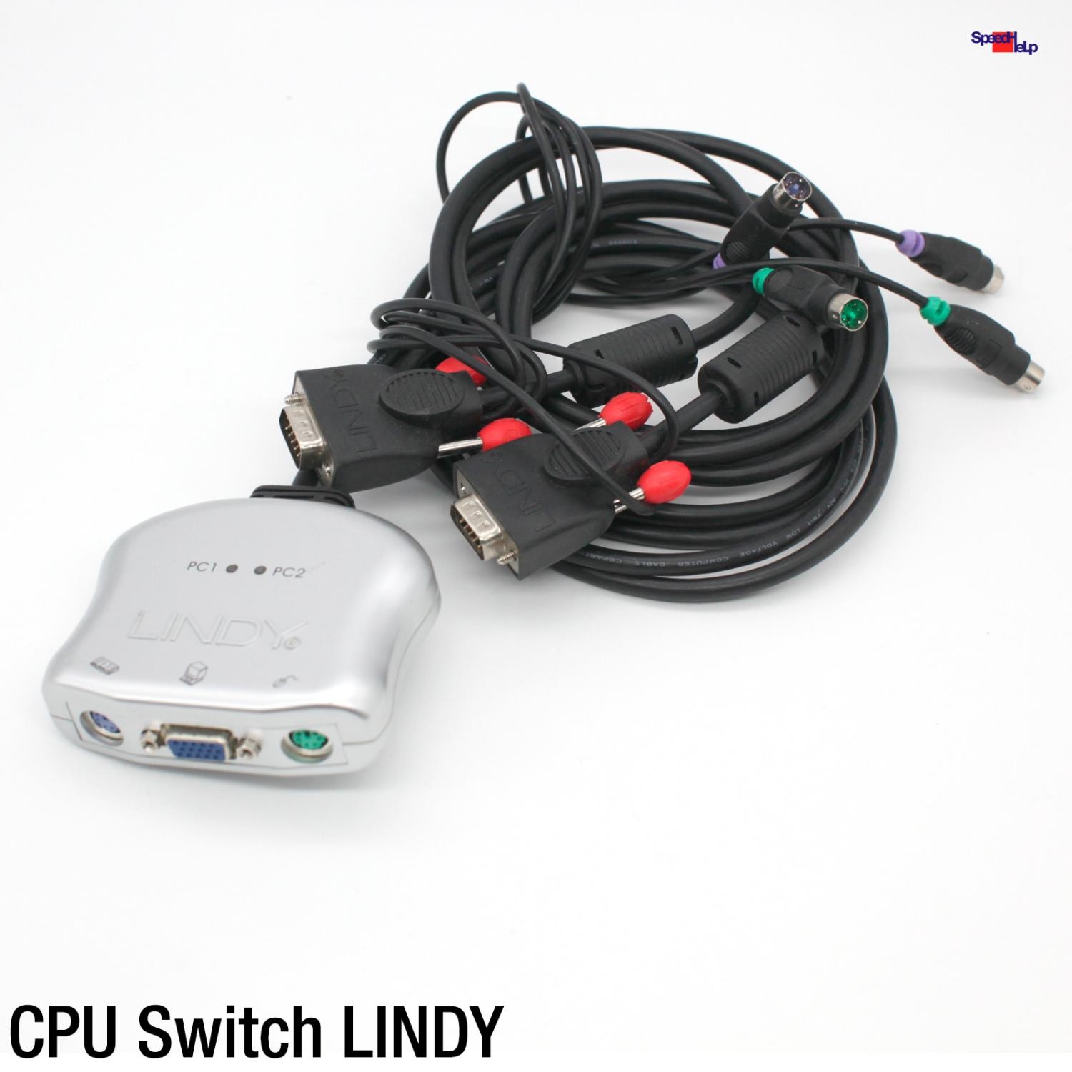 Lindy CPU Switch Compact No: 32800 KVM PS/2 Keyboard Mouse VGA Monitor to 2 PC