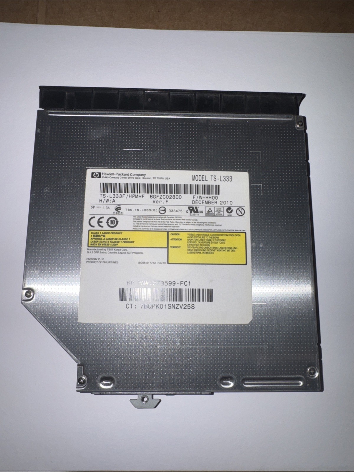 HP EliteBook 8440p 14" DVD-ROM Optical Drive TS-L333