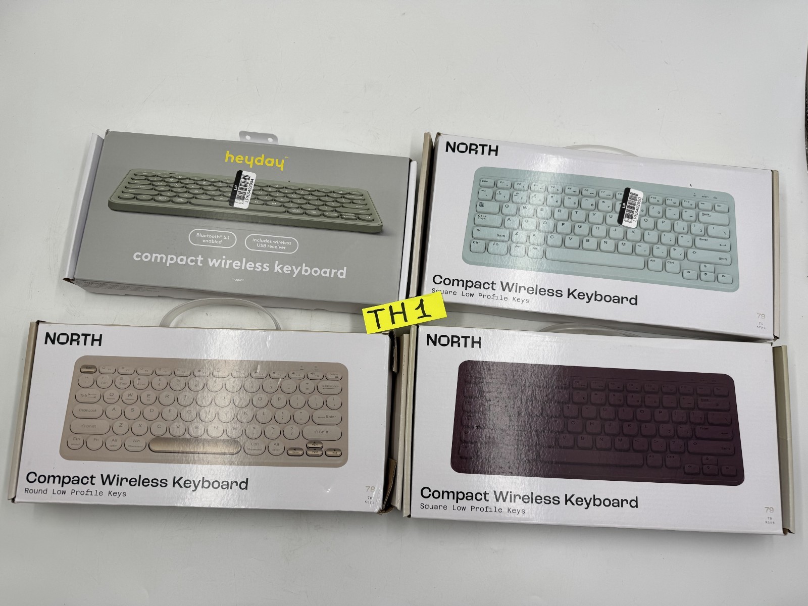 Heyday & North Multicolor Bluetooth Compact Wireless Keyboards Lot of 4