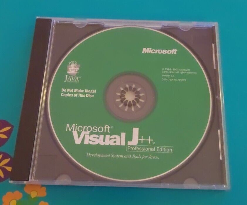 Microsoft Visual J++ Professional Edition with CD Key
