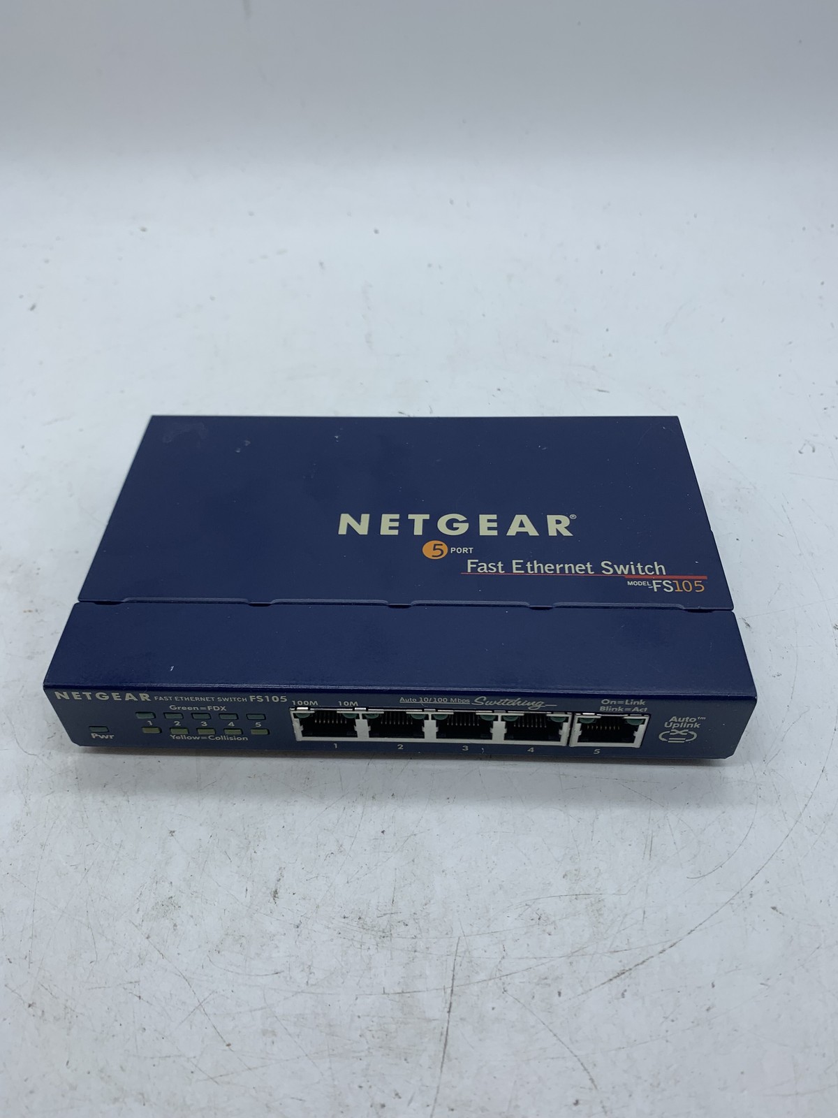 Netgear FS105 5-Port Fast Ethernet Desktop Switch No A/C ~ 