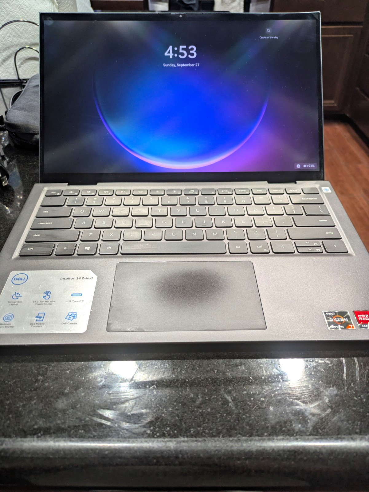 Dell Inspiron 7415 2-in-1 14" Ryzen 7 5700U 16GB 512GB SSD W11 Gray