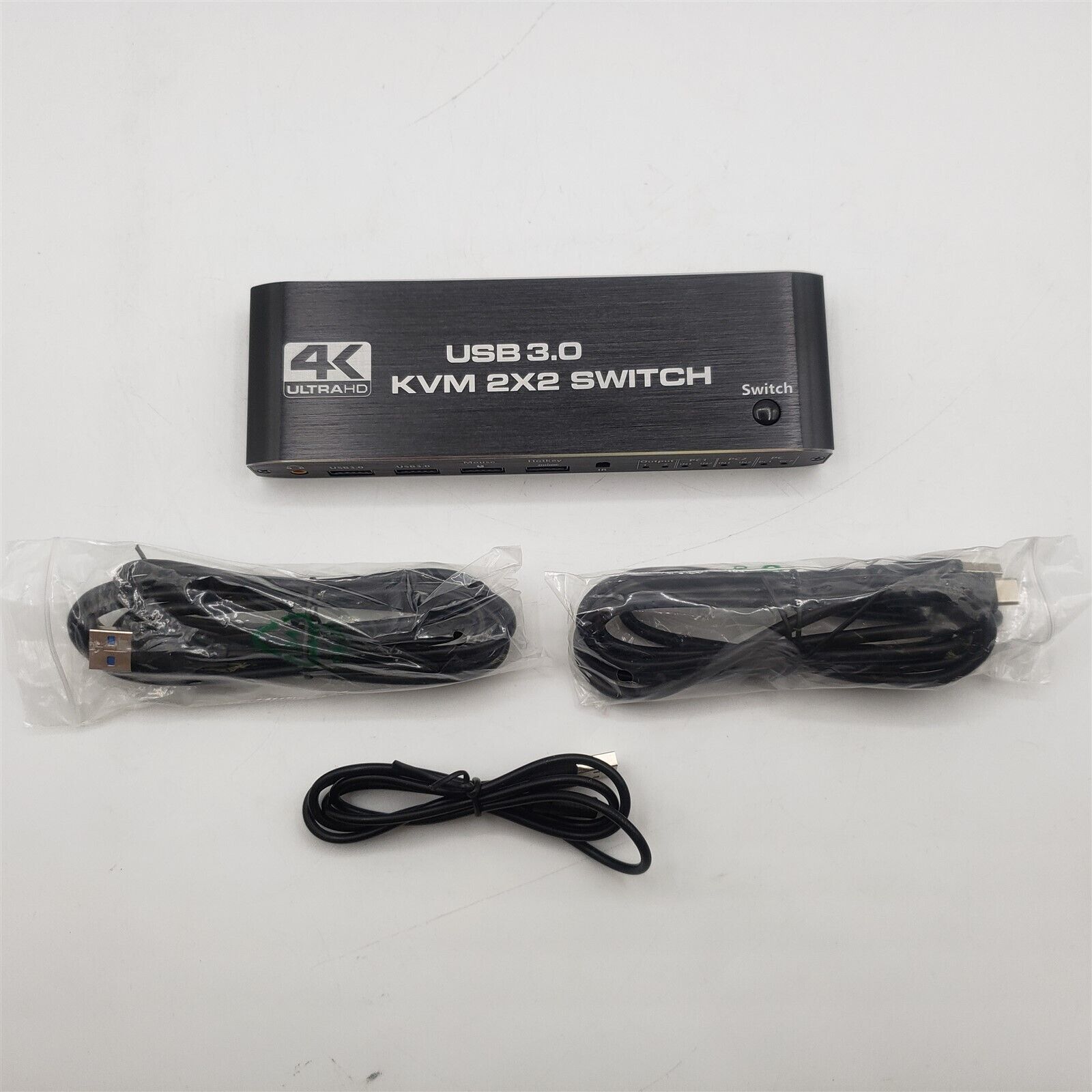 2 Port Dual Monitor 4K HDMI KVM Switch 2x2 HDMI USB 3.0 KVM Switch 2 in 2 out 4K
