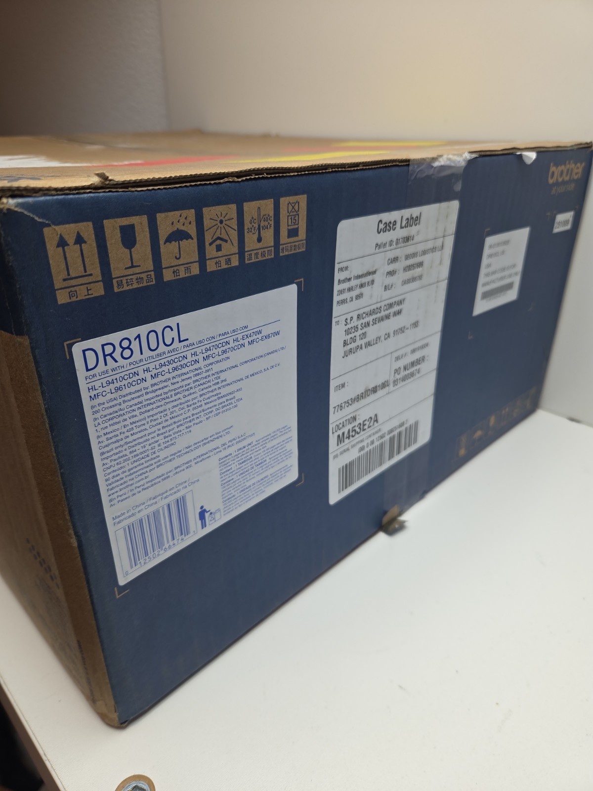 NEW GENUINE - BROTHER DR810CL DRUM UNIT - 100,000 PAGES - SEALED UGLY BOX