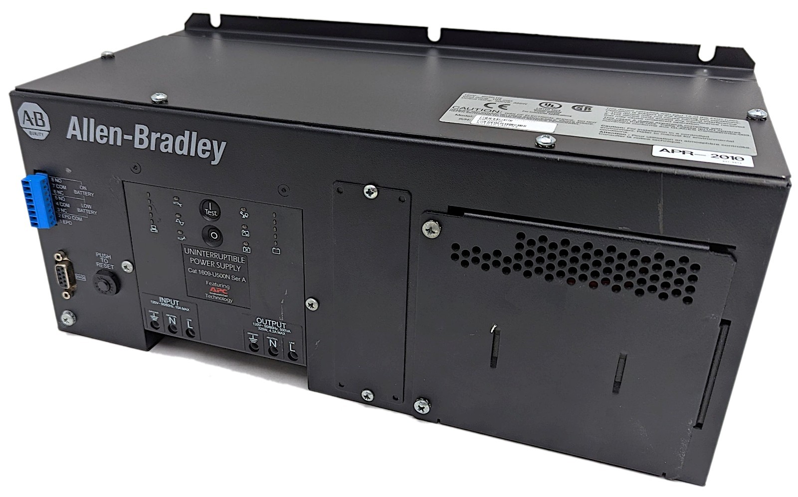 Allen Bradley 1609-U500N Ser A 500VA 325W 115V Rack UPS RW500DR - Parts/Repair