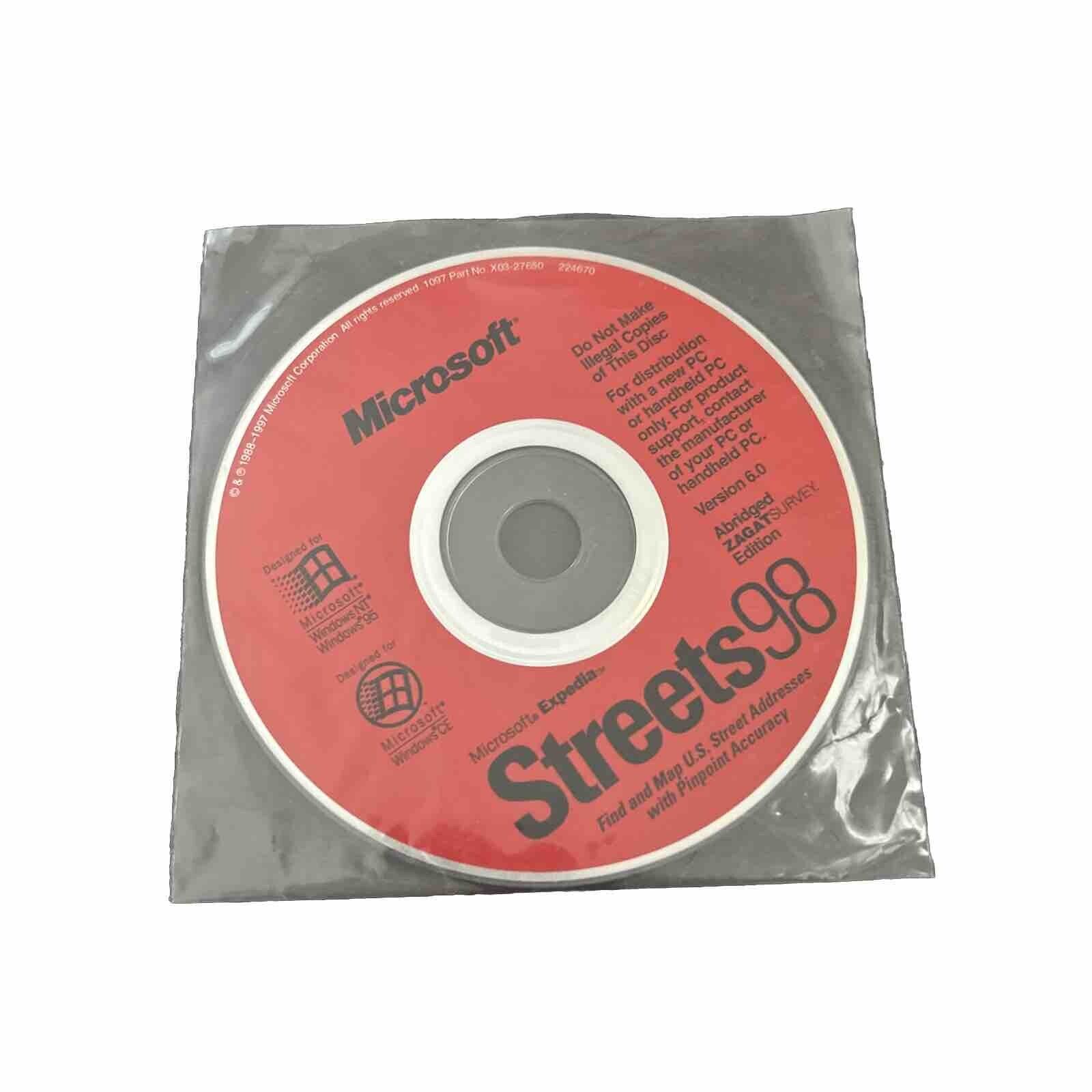 Microsoft Expedia Streets 98 (CD-ROM) Find & Map U.S. Street Addresses Windows