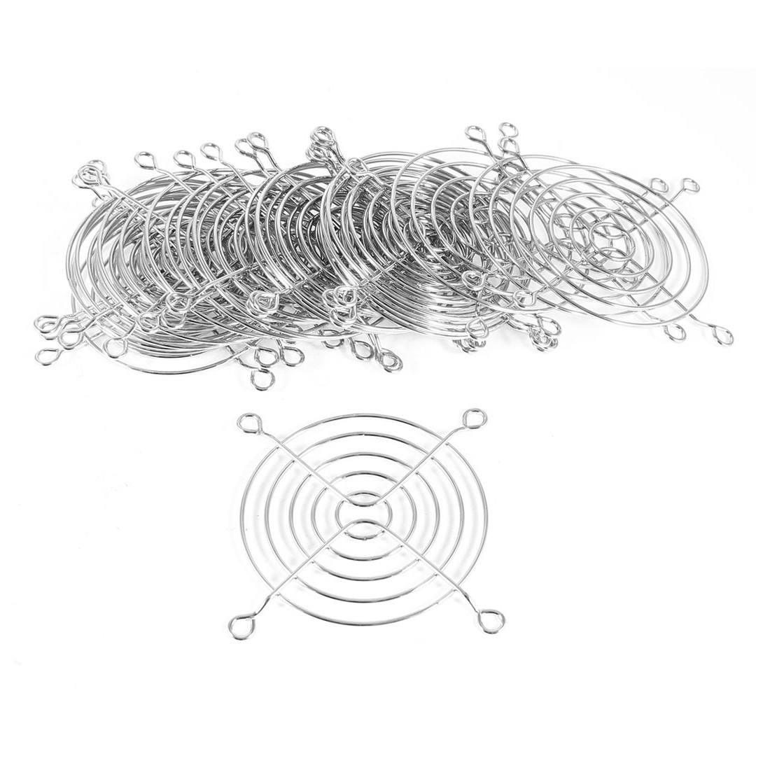 20PCS Metal 80mm x 80mm PC Case Fan Finger Grill Protector Guard Silver Tone