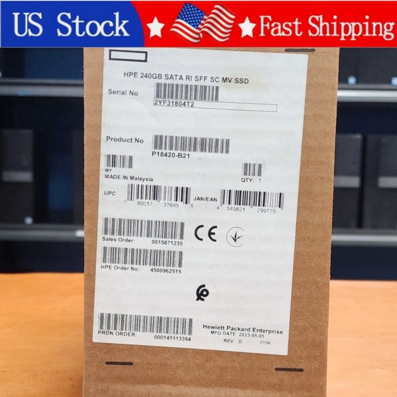 1PCS New HPE P18420-B21 P18481-001 240GB SATA 6G RI 2.5" SFF SC Enterprise SSD