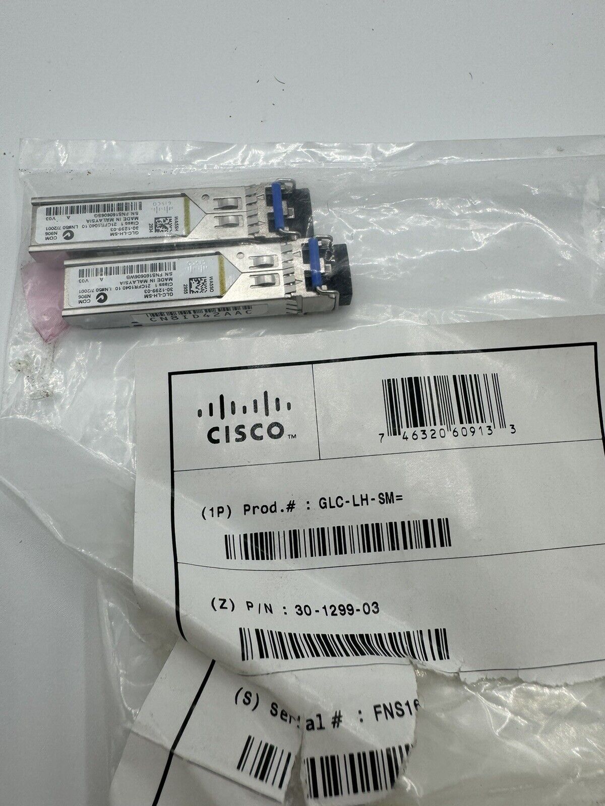 Cisco GLC-LH-SM -1000BASE-LX/LH SFP Module Transceiver 1310nm