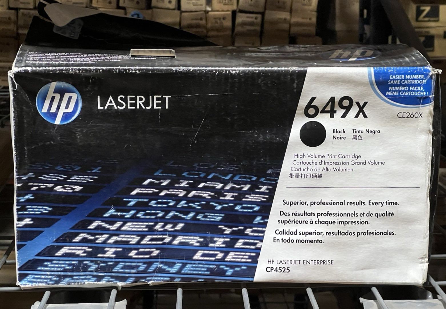 Genuine HP CE260X (649X) Black High-Yield Toner Cartridge-Bad Box