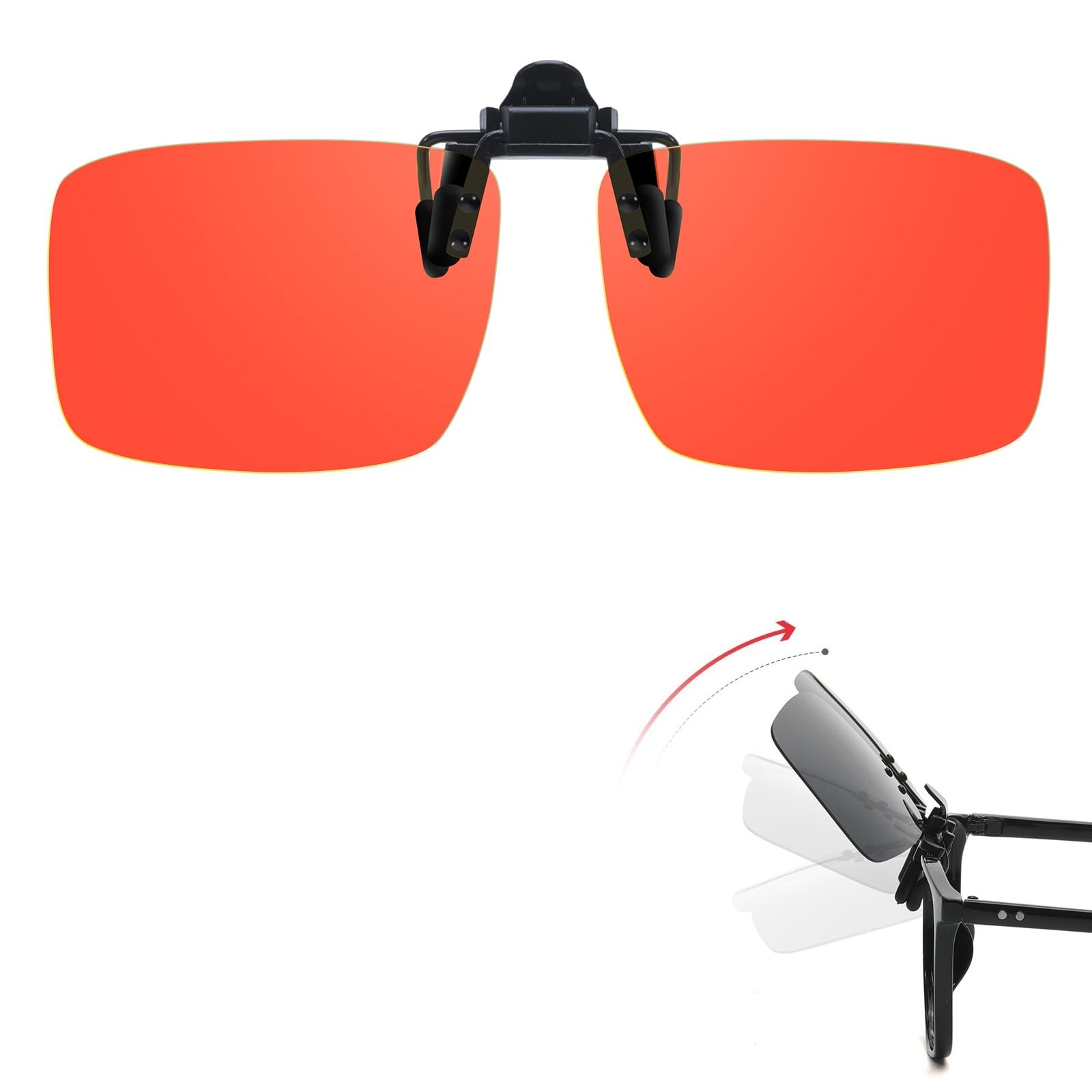 Clip On Blue Light Blocking Glasses for Eyestrain/Light-Sensitive/Headache Fl...