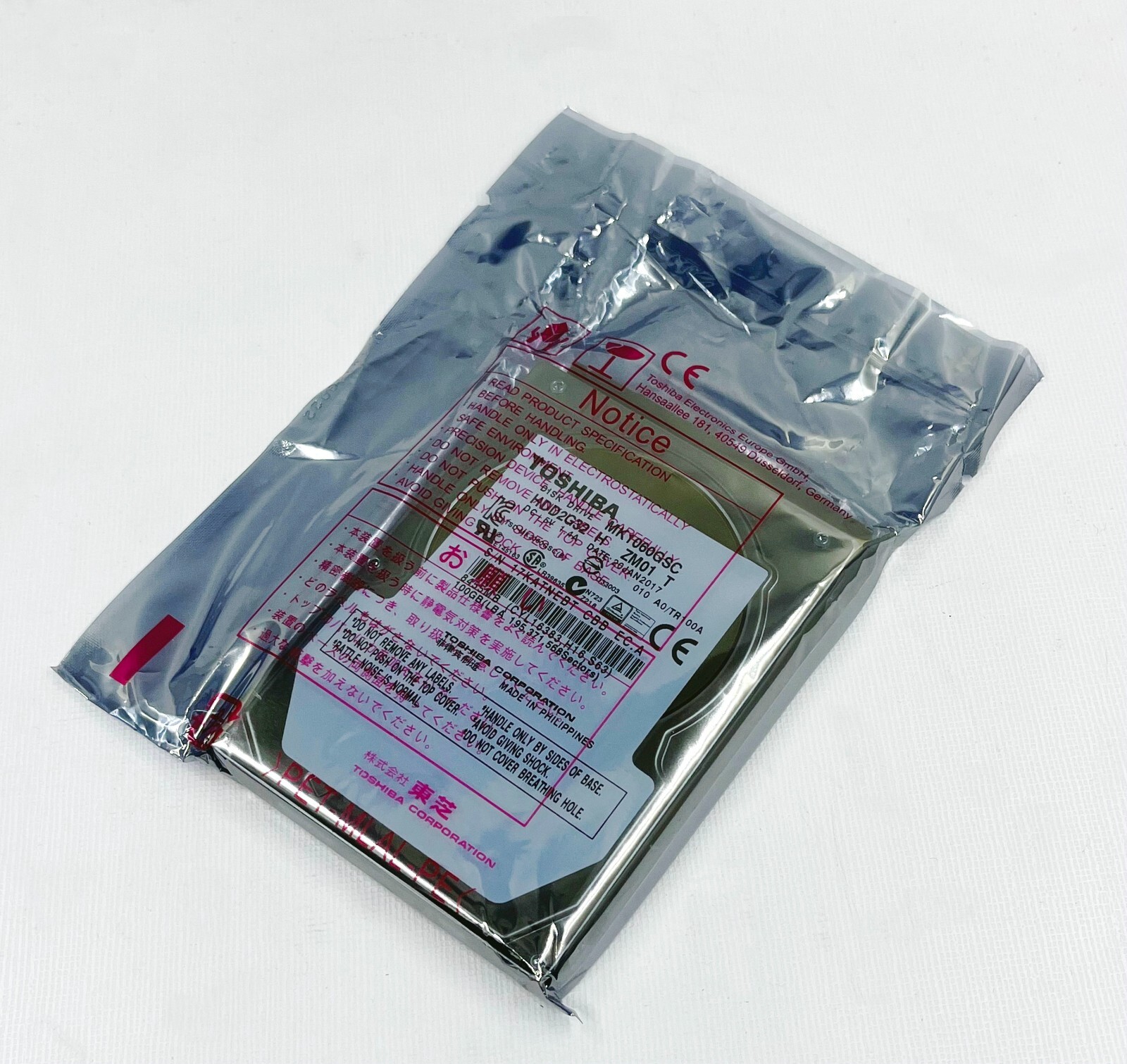 NEW Toshiba 100GB 4200RPM 2.5" MK1060GSC Autonavigation / Industriecomputer HDD