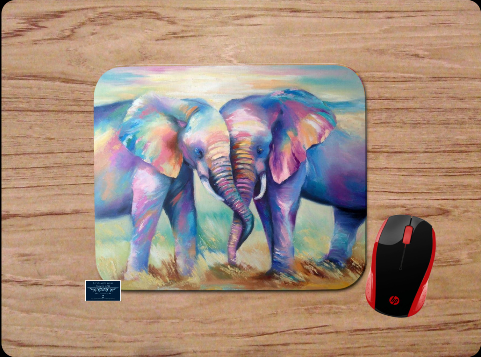 ELEPHANT ART CUSTOM MOUSE PAD DESK MAT HOME SCHOOL OFFICE PC GAMING COLORFUL