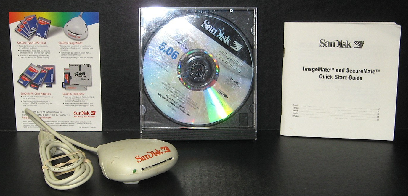 Vintage SanDisk ImageMate and SecureMate Flash Memory External Drive