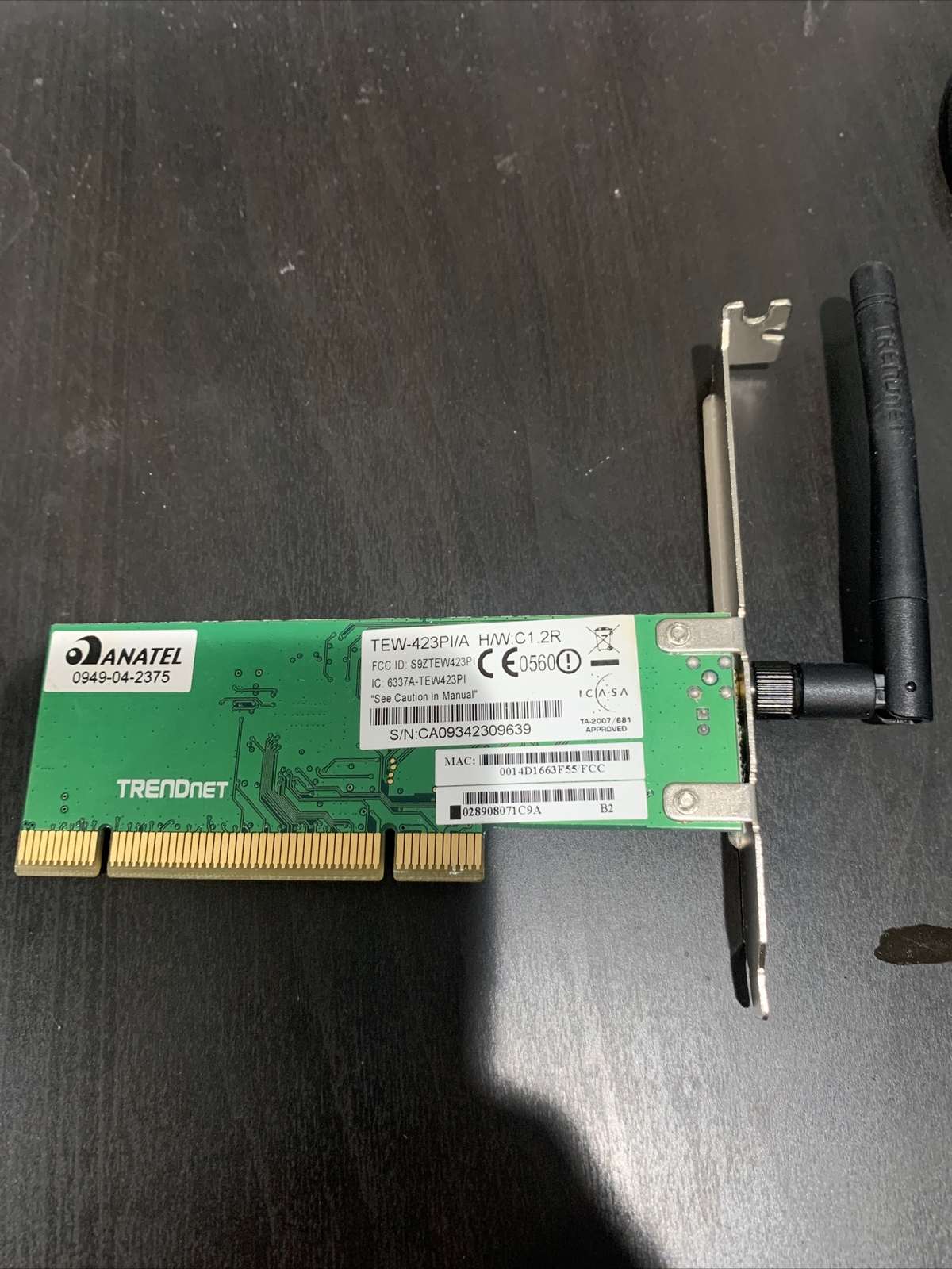 Trendnet TEW-423PI (7109312040940) Wireless Adapter