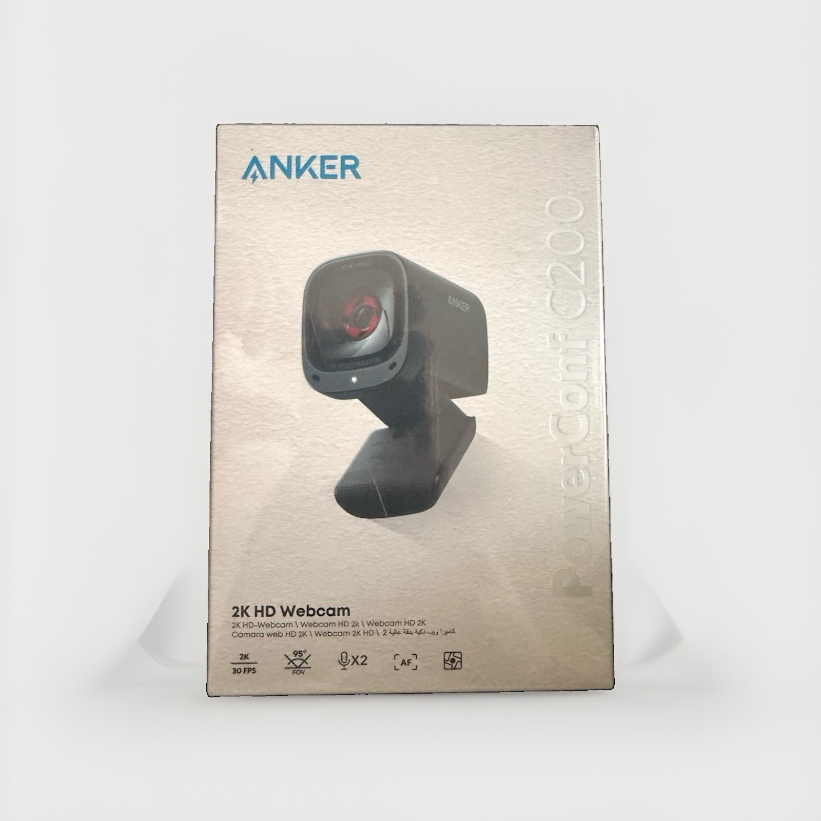NEW Anker PowerConf C200 2K HD Webcam AI-Noise Canceling Mics Sealed (A3369)