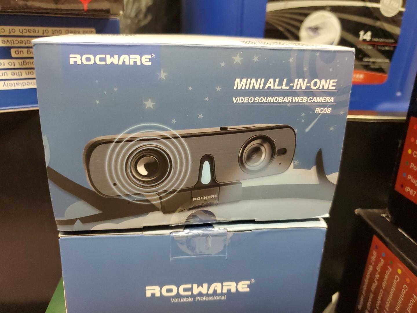 ROCWARE RC08 Mini All-in-One Video Camera Computer Confrencing Gaming Soundbar