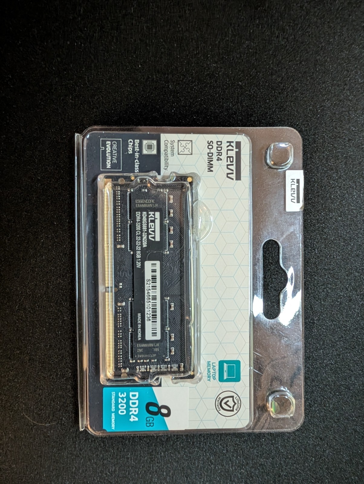 KLEVV SO-DIMM, DDR4-3200, 8GB, CL22 Mint