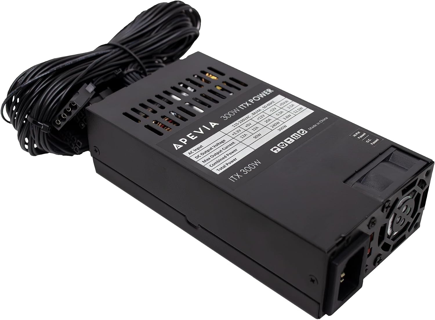 ITX-AP300W 300W ITX ATX Power Supply, 115V/230V Manual Switch