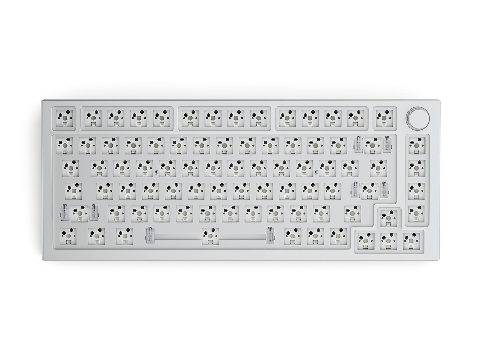 Glorious Gaming GMMK PRO 75% Barebones White (Frame Only) - Mechanical Keyboard