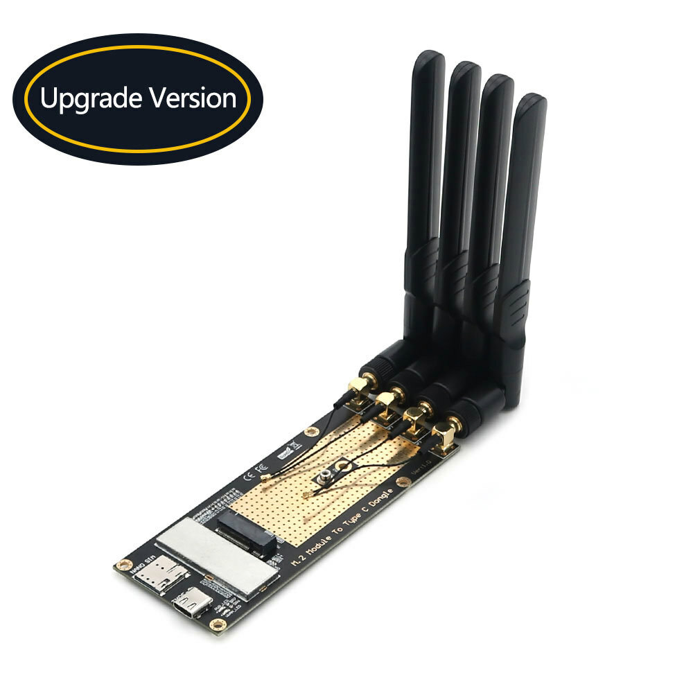 M.2(M.2) 3G/4G/5G Module to Type C /USB 3.0 Adapter with 4 antennas