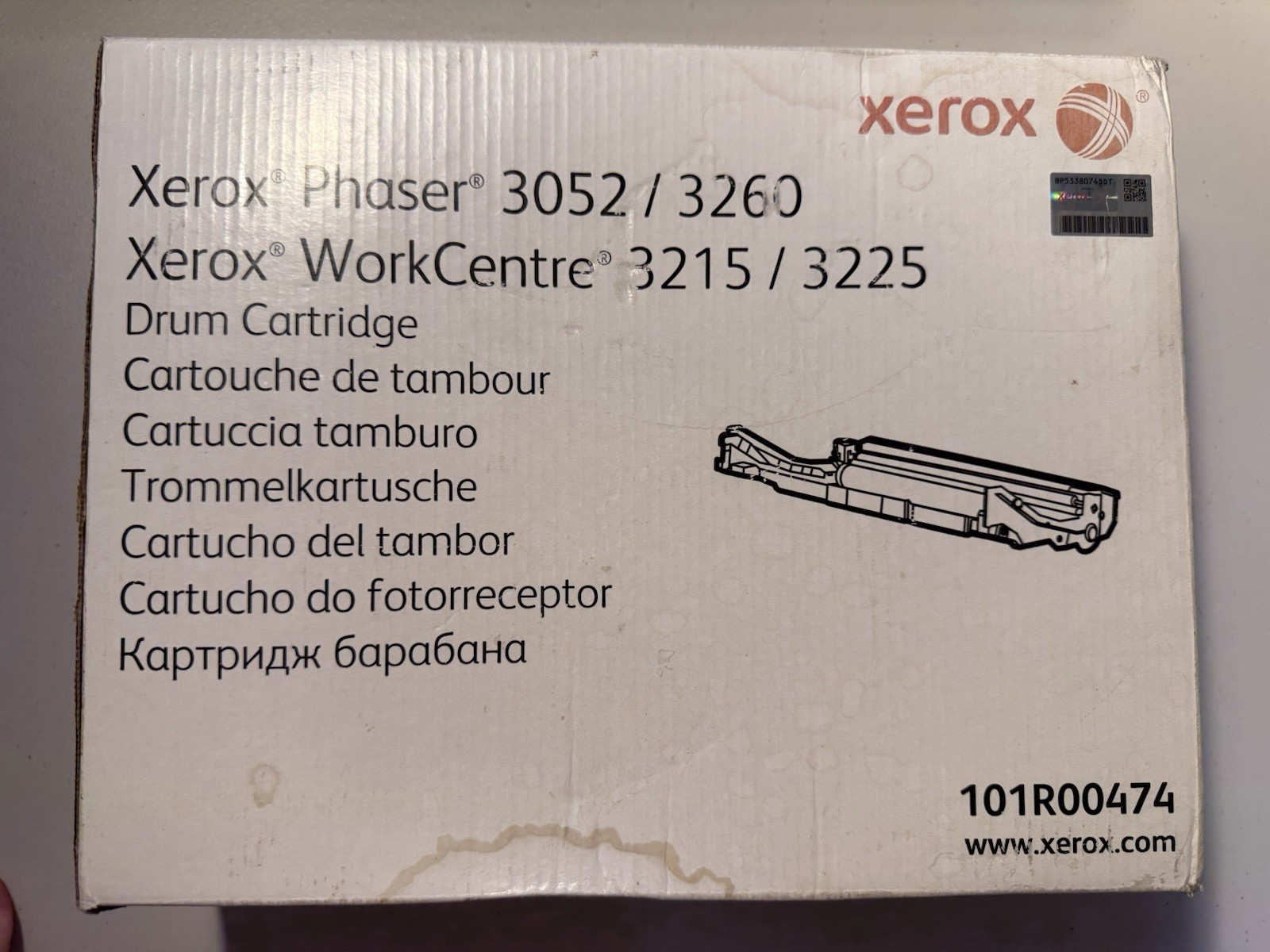 Xerox 101R00474 Drum Cartridge Phaser 3052 / 3260 WorkCentre 3215 / 3225 - NEW