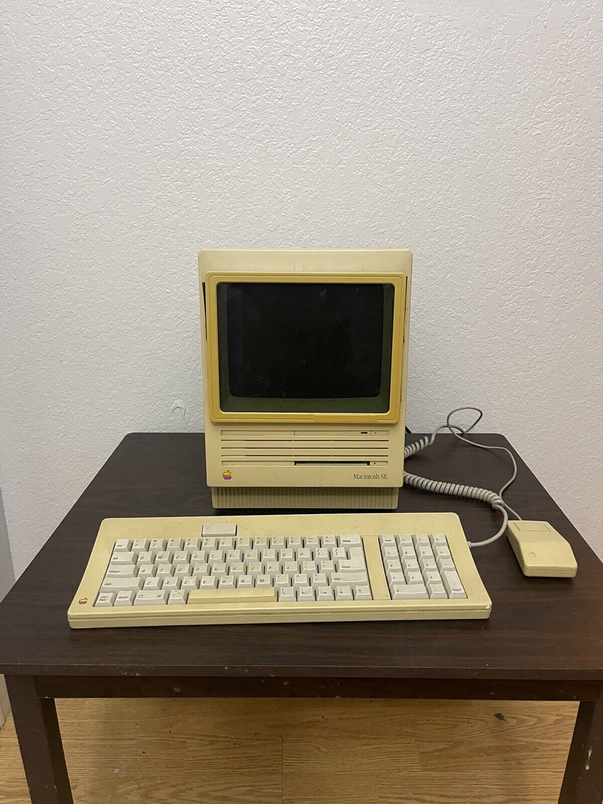 Vintage Apple Macintosh SE Computer, Keyboard, Mouse, It All Works M5011 1980s