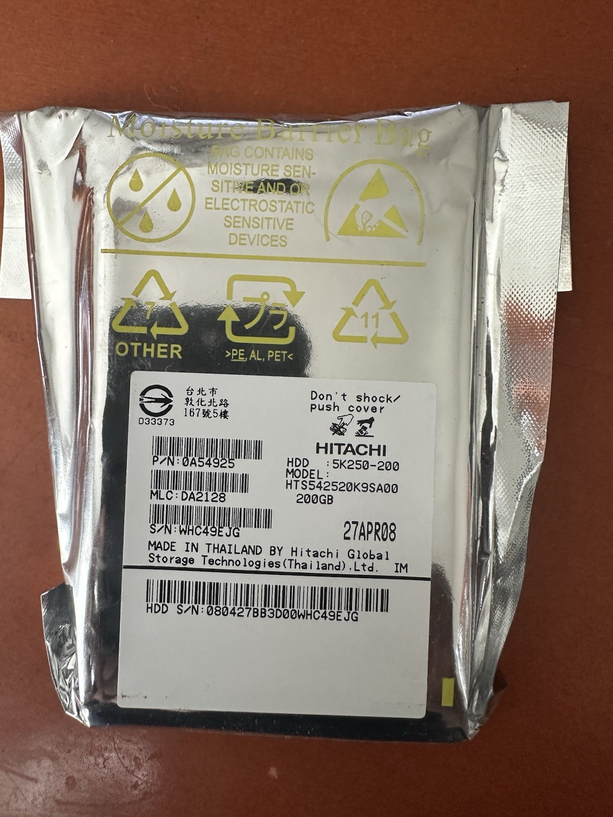 Hitachi Travelstar 5K250 200GB Internal 5400RPM 2.5" (HTS542520K9SA00) HDD New