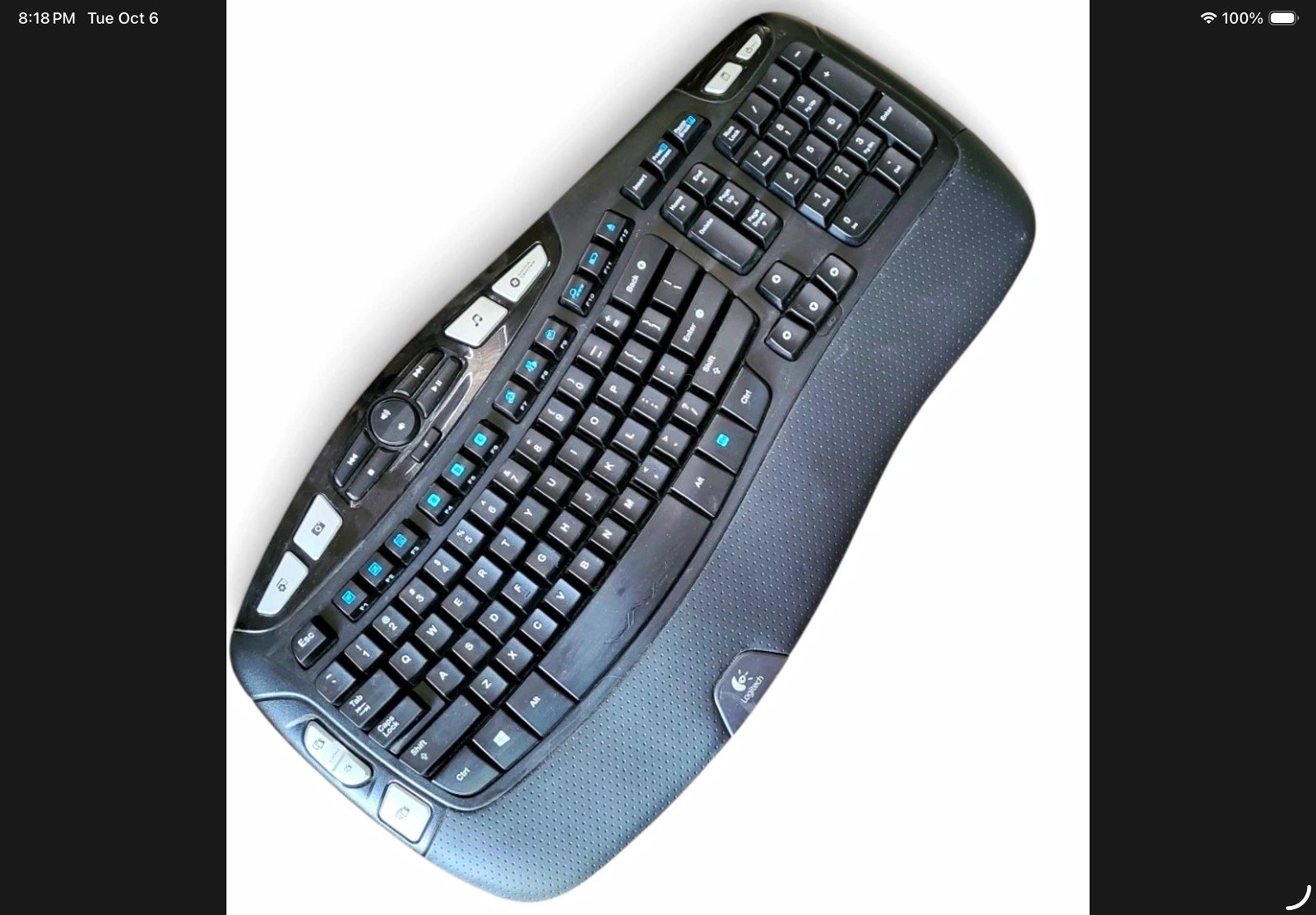 Logitech K350 Wireless Comfort Wave Ergonomic Keyboard NO USB Dongle