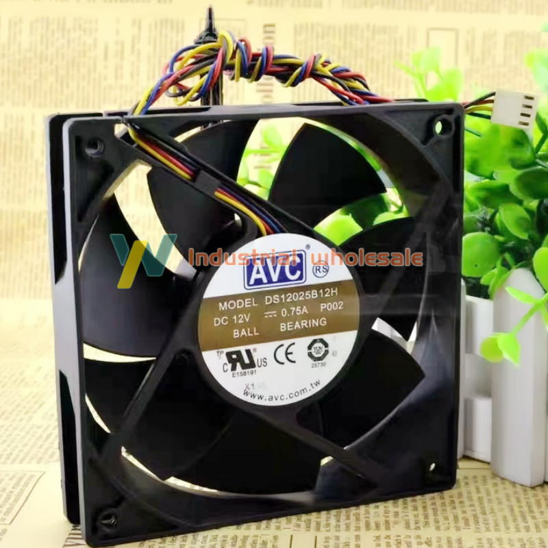 1pc AVC DS12025B12H 12025 12V 0.75A 4pin 120*120*25mm PWM Chassis Cooling Fan