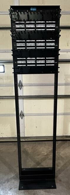 Chatsworth Products Standard  Rack with (3) 48 Port Patch Panels *Read*