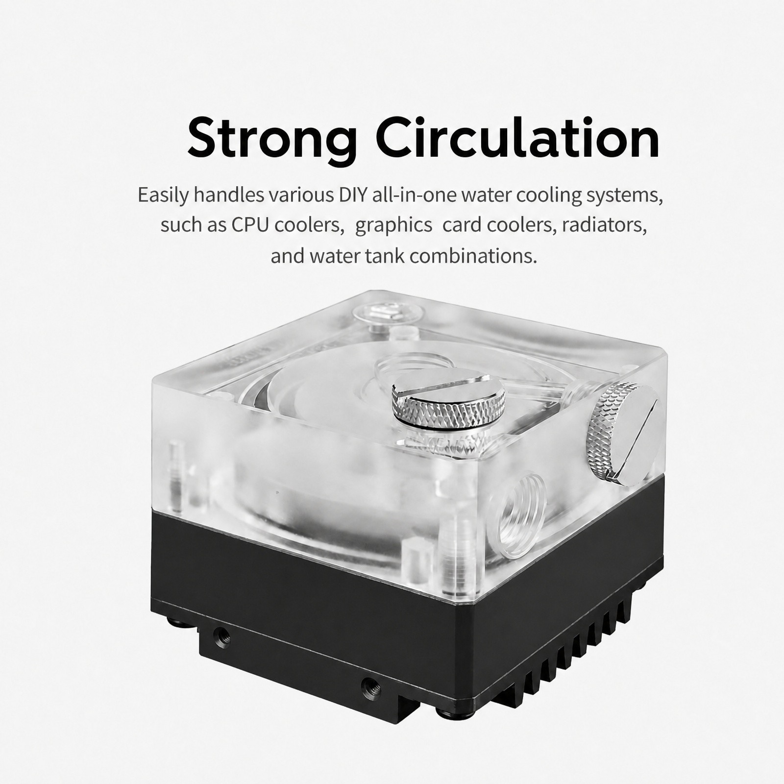G1/4 12V Black RGB Water Pump Stealth Quiet for PC Water Cooling Builds