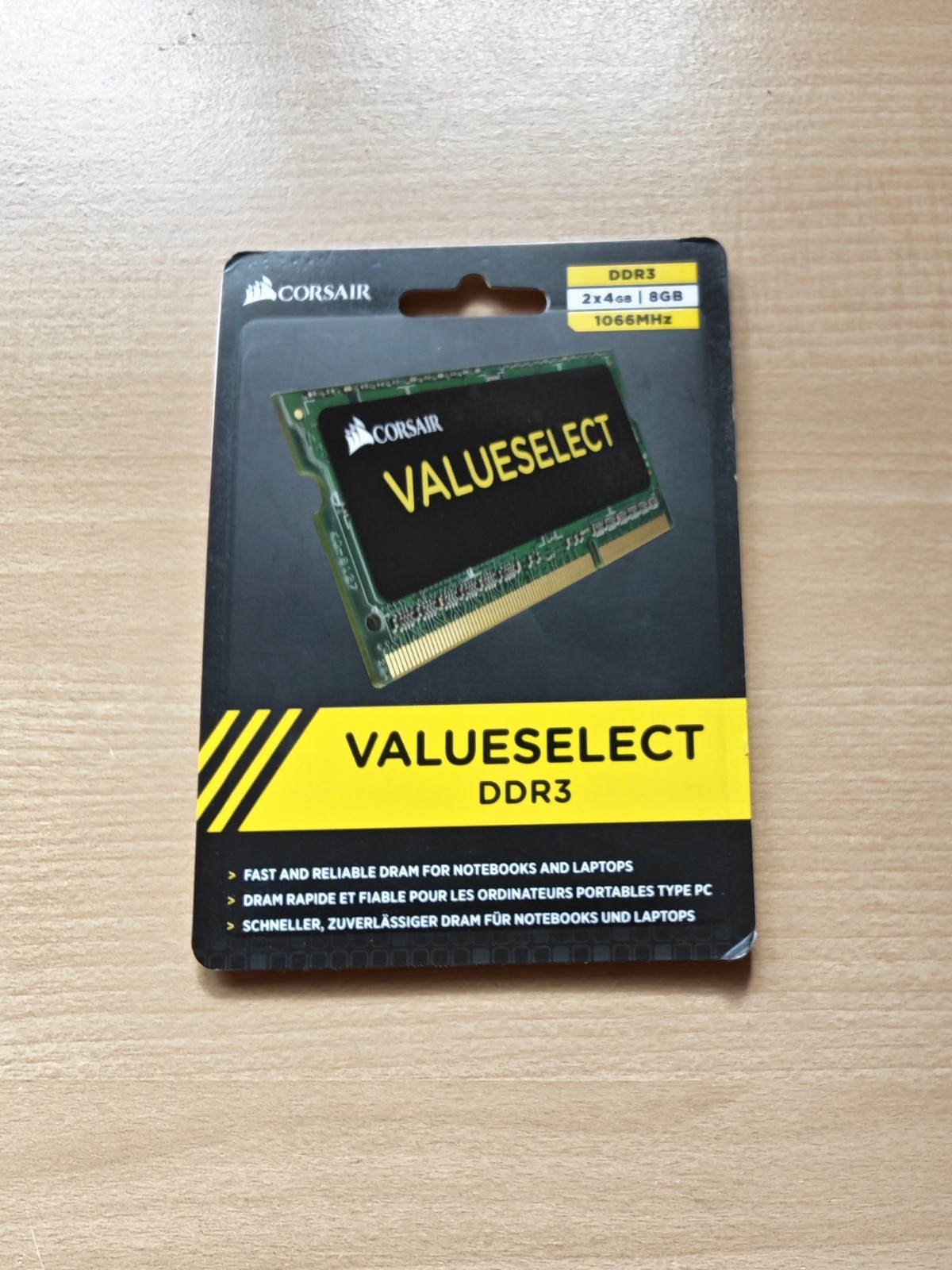 Corsair Valueselect DDR3 2x4GB 8GB RAM 1066MHz PC3 8500 SO-DIMM Memory