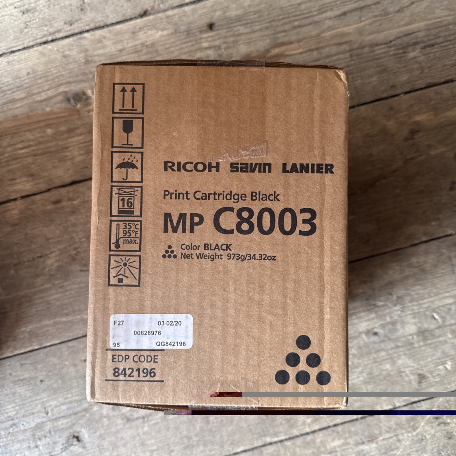 Ricon MP C8003 Print Cartridge - Black