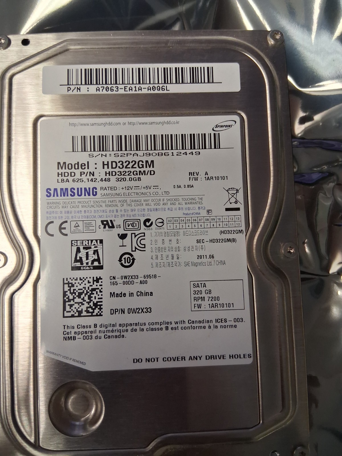SAMSUNG HD322GM Desktop Hard Drive